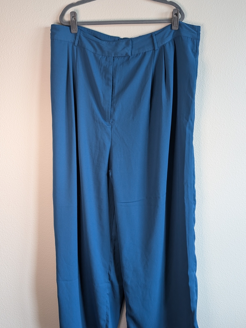 Blue Women's Dress Pants — Classic Straight Fit